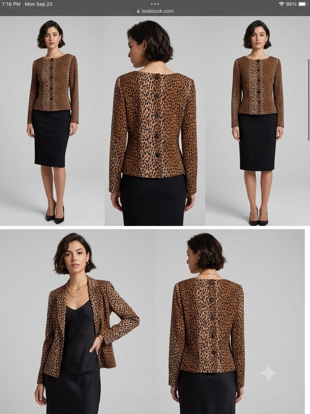 Positive Attitude Leopard Print Blazer in Brown & Black